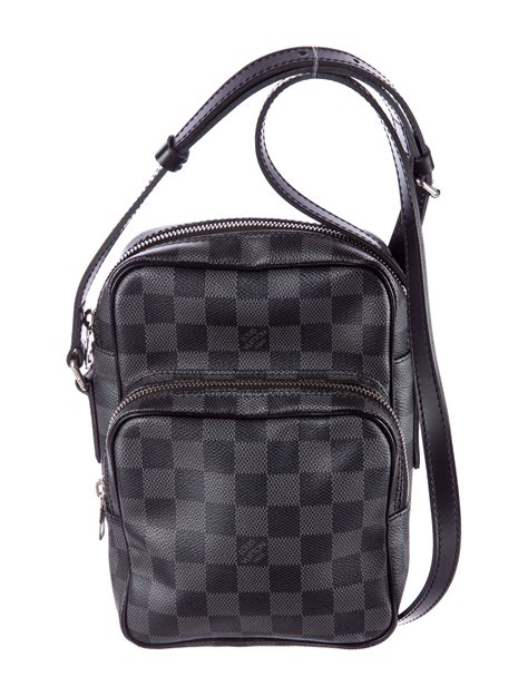 louis vuitton shoulder bag mens black|louis vuitton black checkered bag.